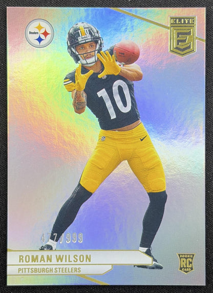 Roman Wilson 2024 Panini Donruss Elite /999 Steelers front