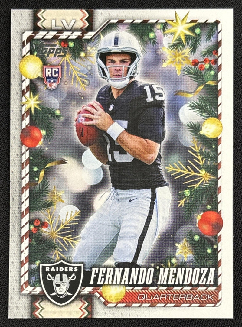 Fernando Mendoza 2026 Topps Holiday Raiders