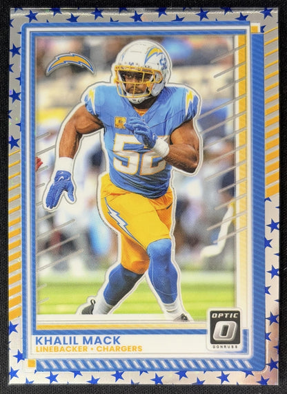 Khalil Mack 2025 Panini Donruss Optic Stars Prizm Chargers Football