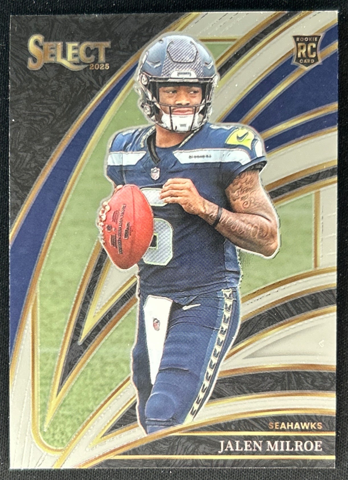 Jalen Milroe 2025 Select Club Level Seahawks Seattle Seahawks Sports Trading Cards