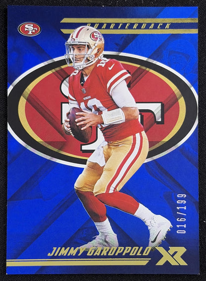 Jimmy Garoppolo 2018 Panini XR Blue /199 49ers - Front