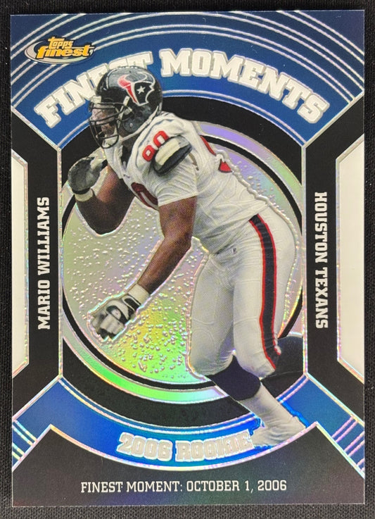 Mario Williams 2007 Finest Moments Black Refractor /99 Texans