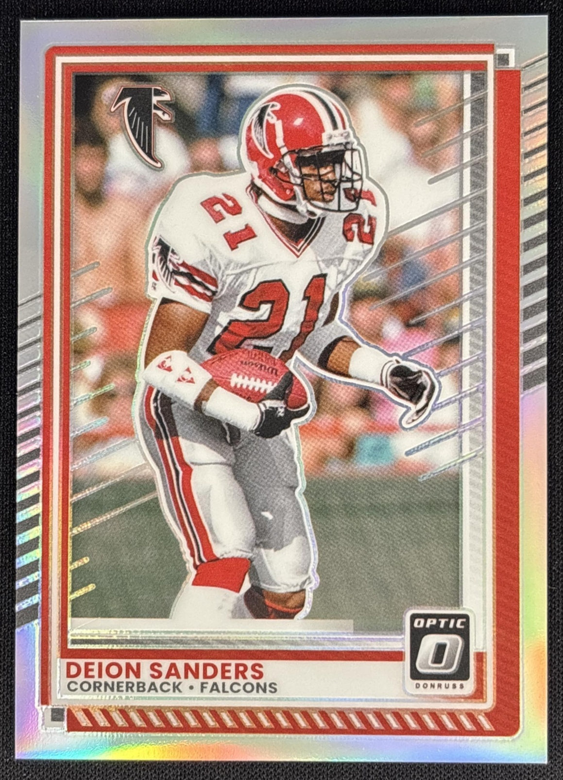 Deion Sanders 2025 Panini Donruss Optic Holo Prizm Falcons