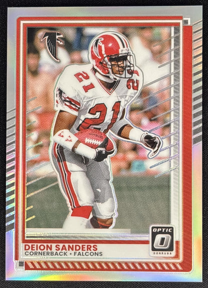 Deion Sanders 2025 Panini Donruss Optic Holo Prizm Falcons