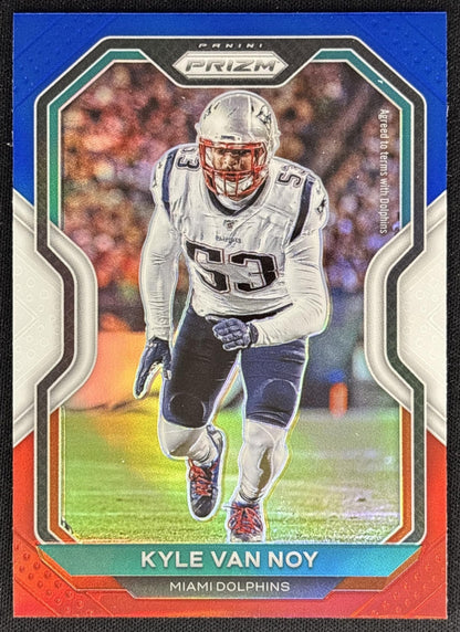 Kyle Van Noy 2020 Panini Prizm Red White and Blue Dolphins front