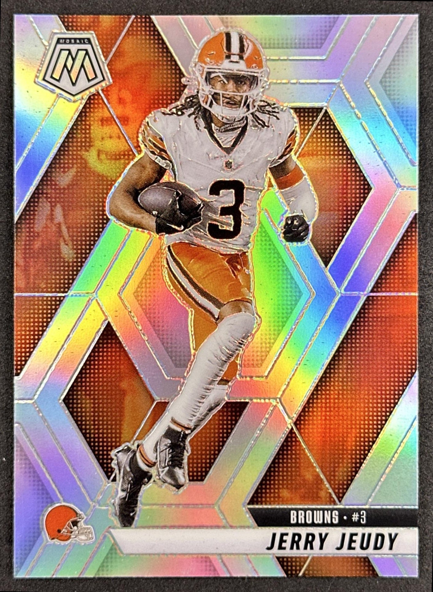 Jerry Jeudy 2025 Panini Mosaic Silver Prizm Browns