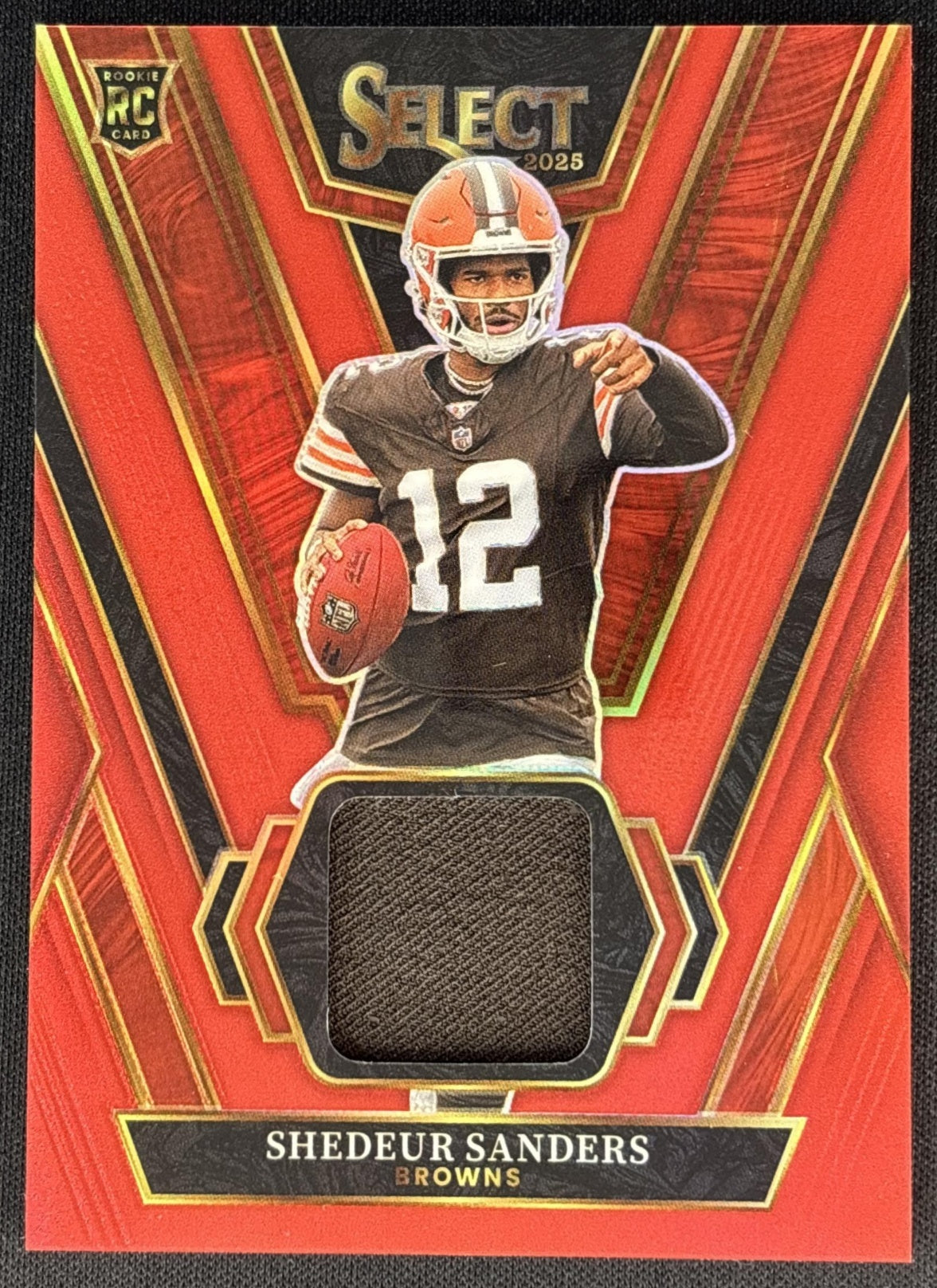Shedeur Sanders 2025 Panini Select Rookie Swatches Red Prizm Browns Default Title Sports Trading Cards