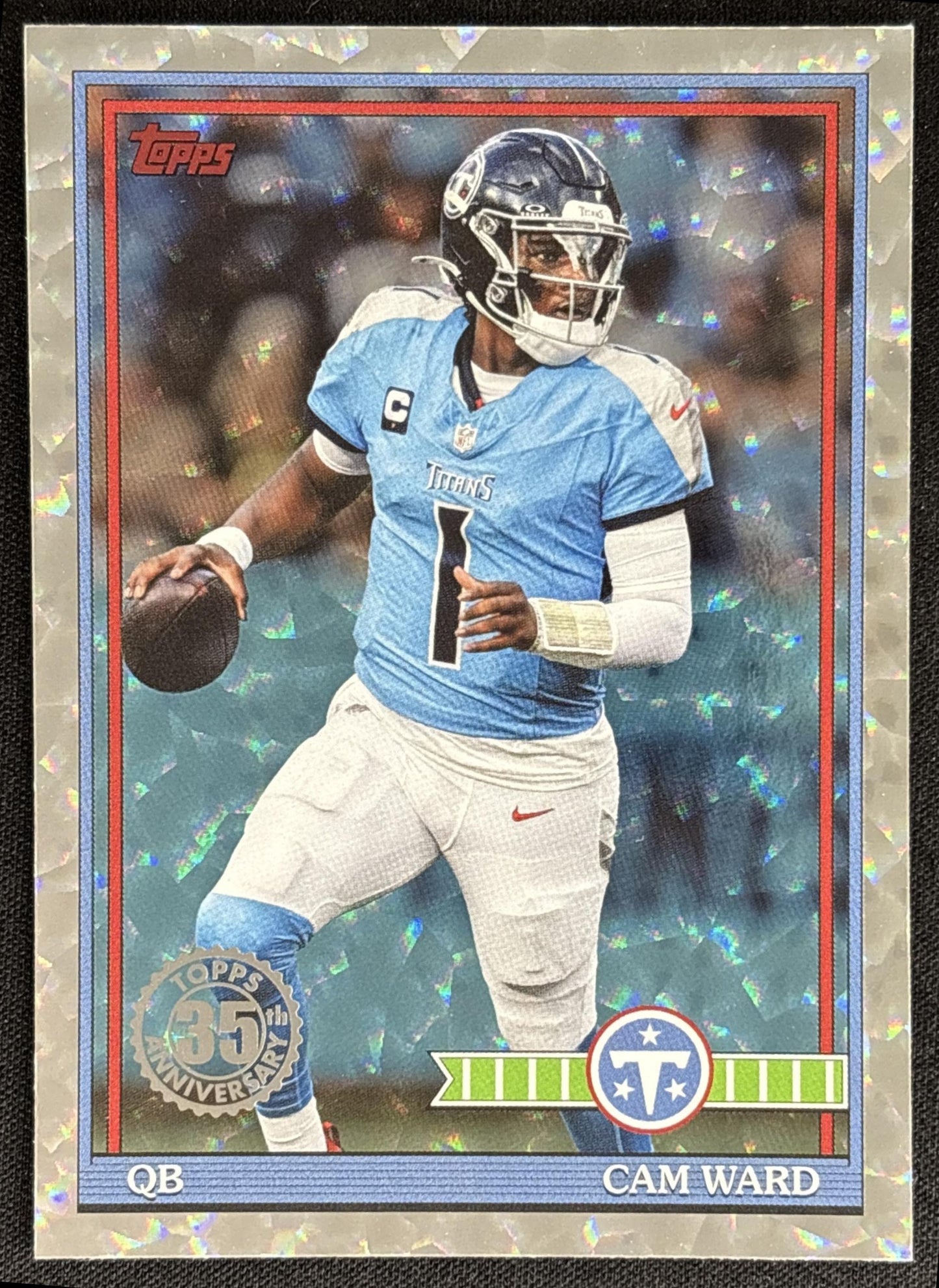Cam Ward 2026 Topps 1991 Crackle Foil Titans
