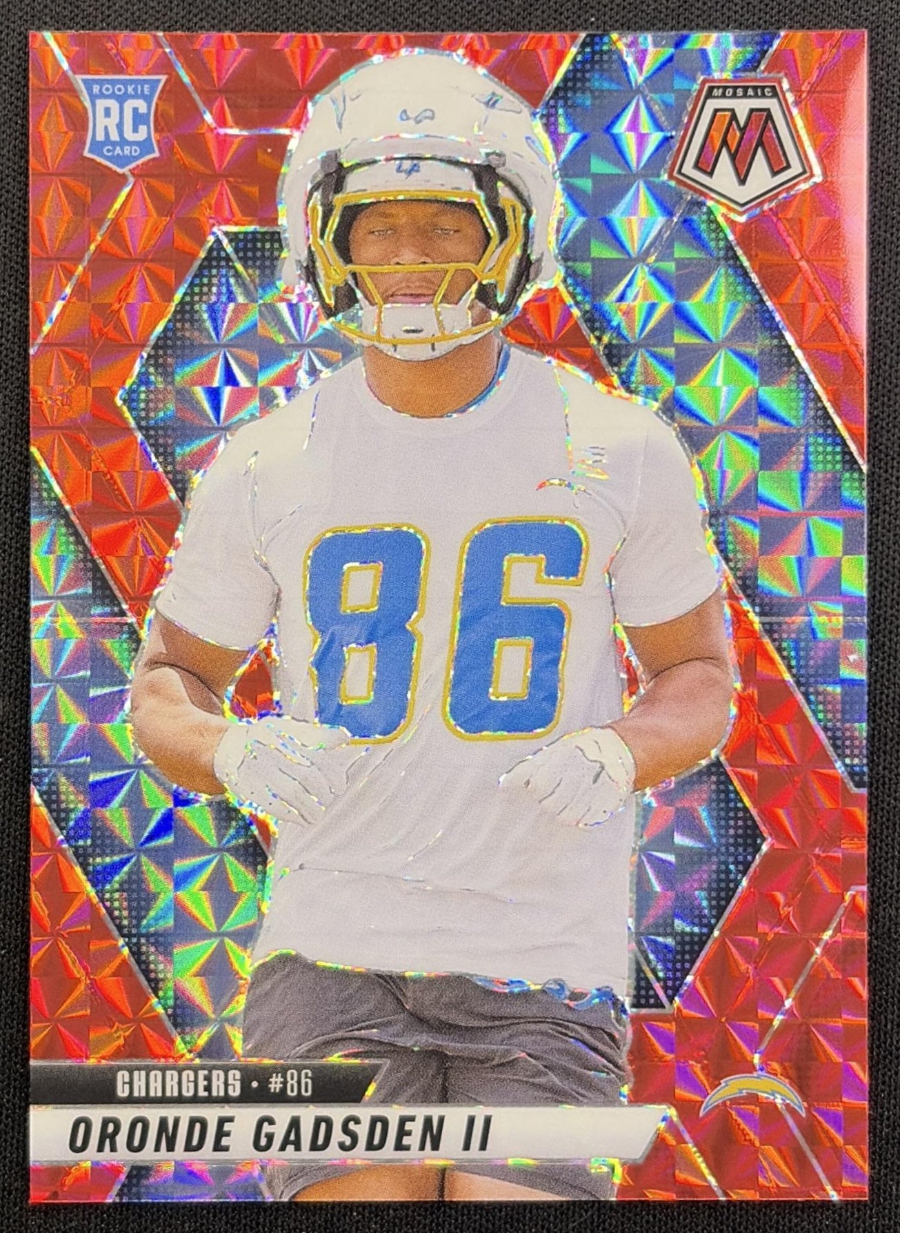 Oronde Gadsden II 2025 Panini Mosaic Rookies Red Prizm Chargers