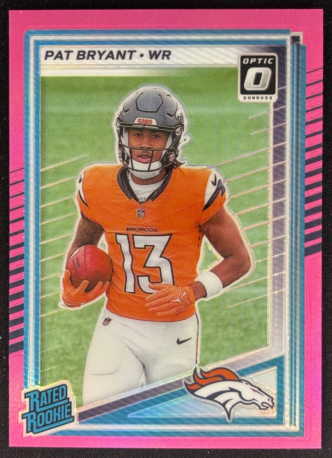 Pat Bryant 2025 Donruss Optic Rated Rookie Preview Pink Broncos Sports Trading Cards
