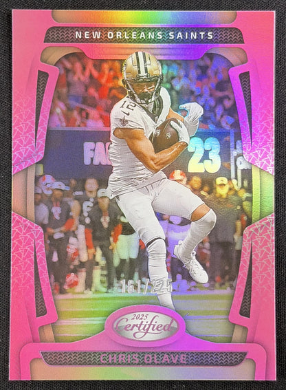 Chris Olave 2025 Panini Certified Mirror Pink /225 Saints