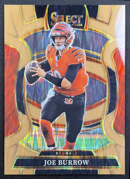 Joe Burrow 2025 Panini Select Concourse Copper Prizm Shock /899 Bengals