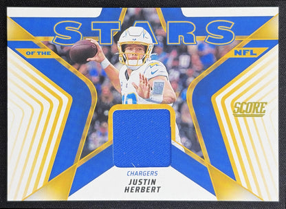 Justin Herbert 2025 Panini Score Stars of the NFL Jersey Chargers Los Angeles Chargers