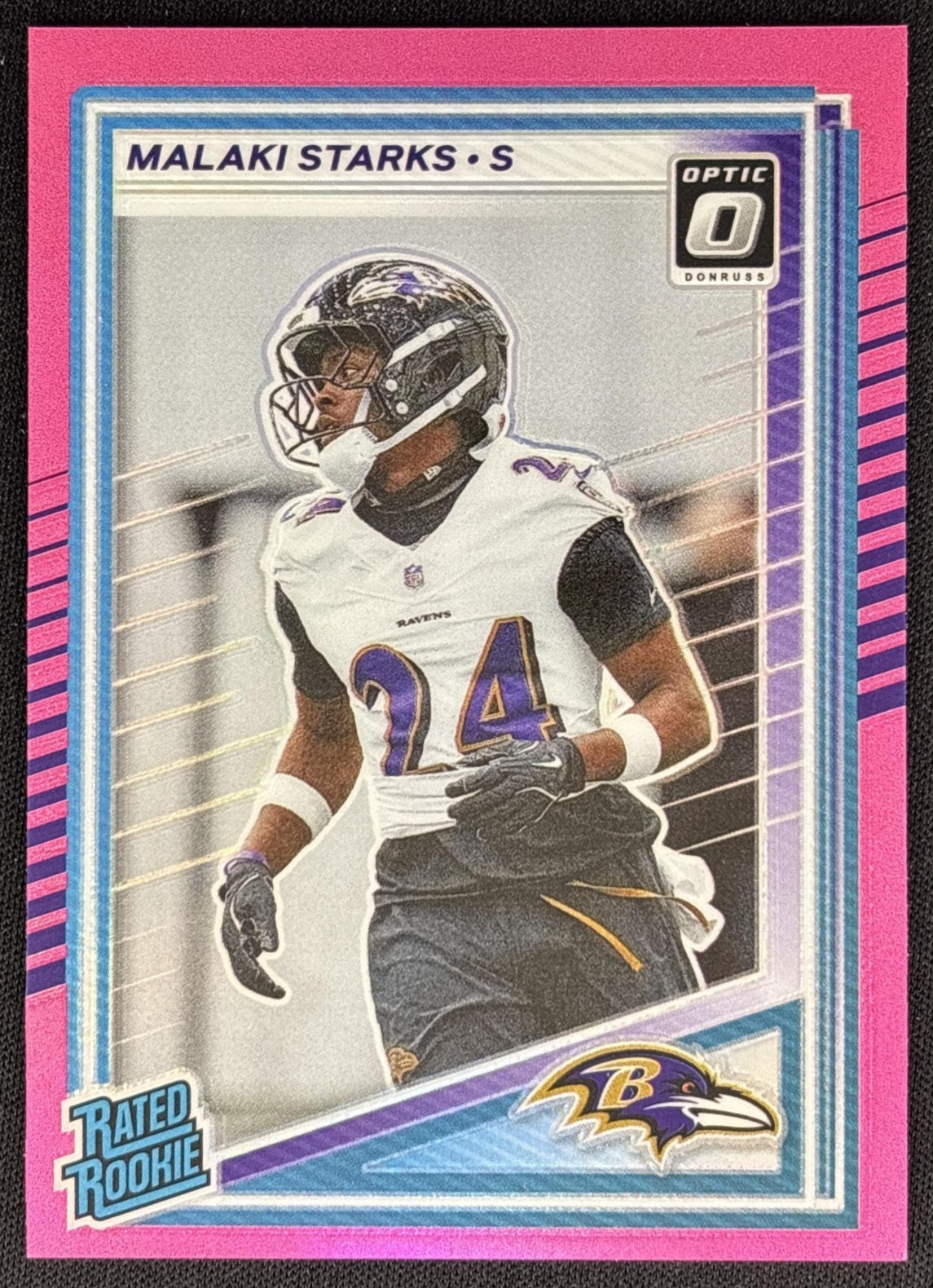 Malaki Starks 2025 Panini Donruss Optic Rated Rookie Preview Pink Ravens