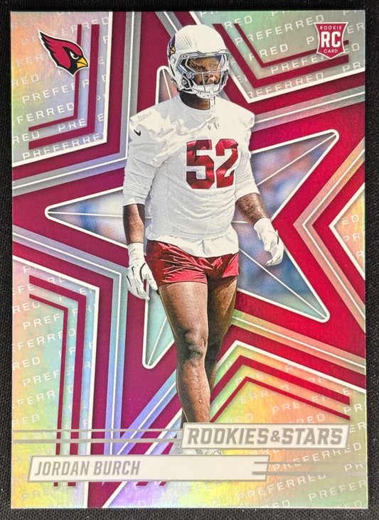 Jordan Burch 2025 Panini Rookies & Stars Preferred Cardinals