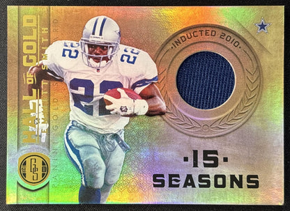 Emmitt Smith 2011 Panini Gold Standard Hall of Materials /299 Cowboys Sports Trading Card