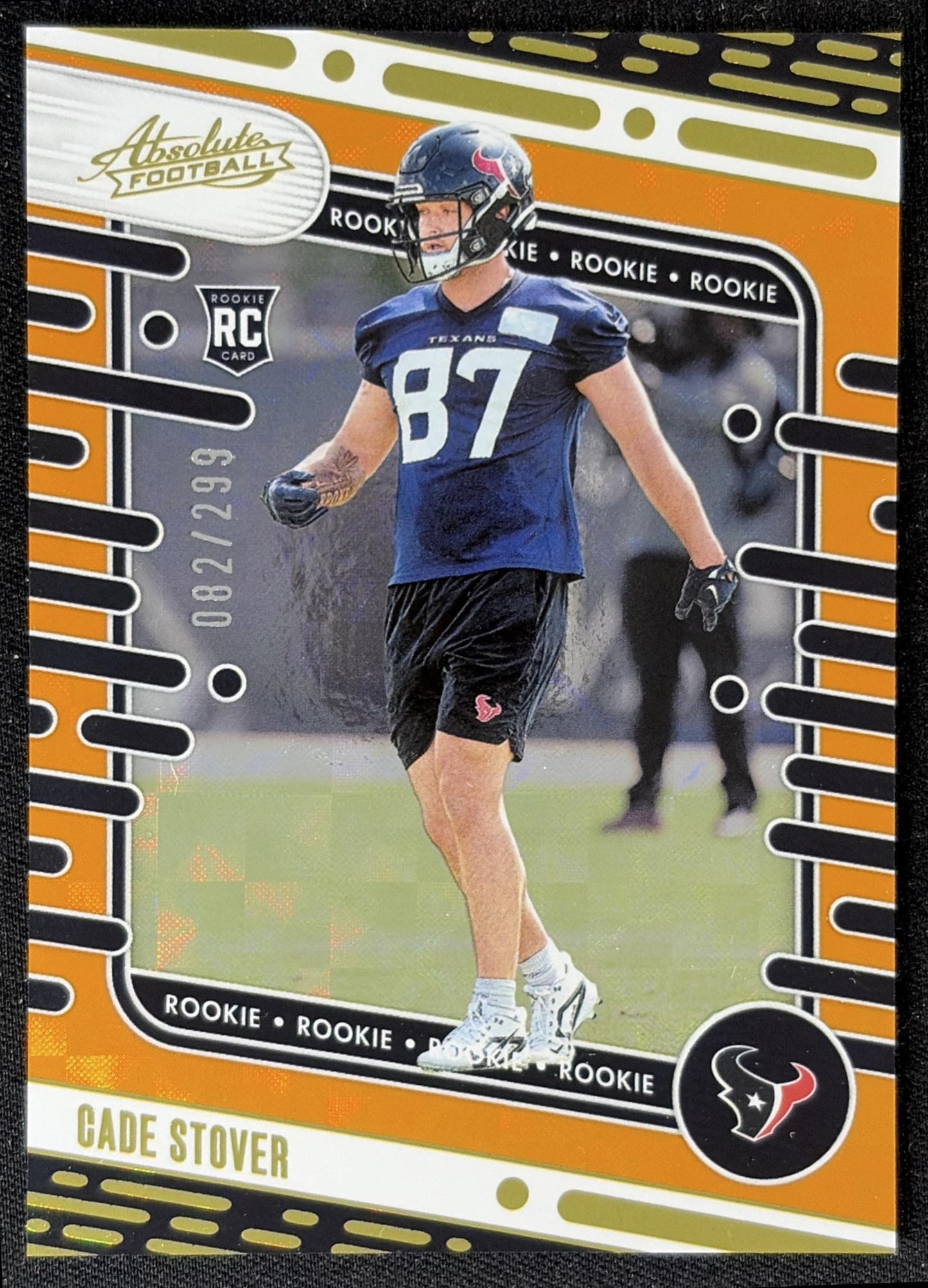 Cade Stover 2024 Panini Absolute Rookies Orange Mosaic /299 Texans