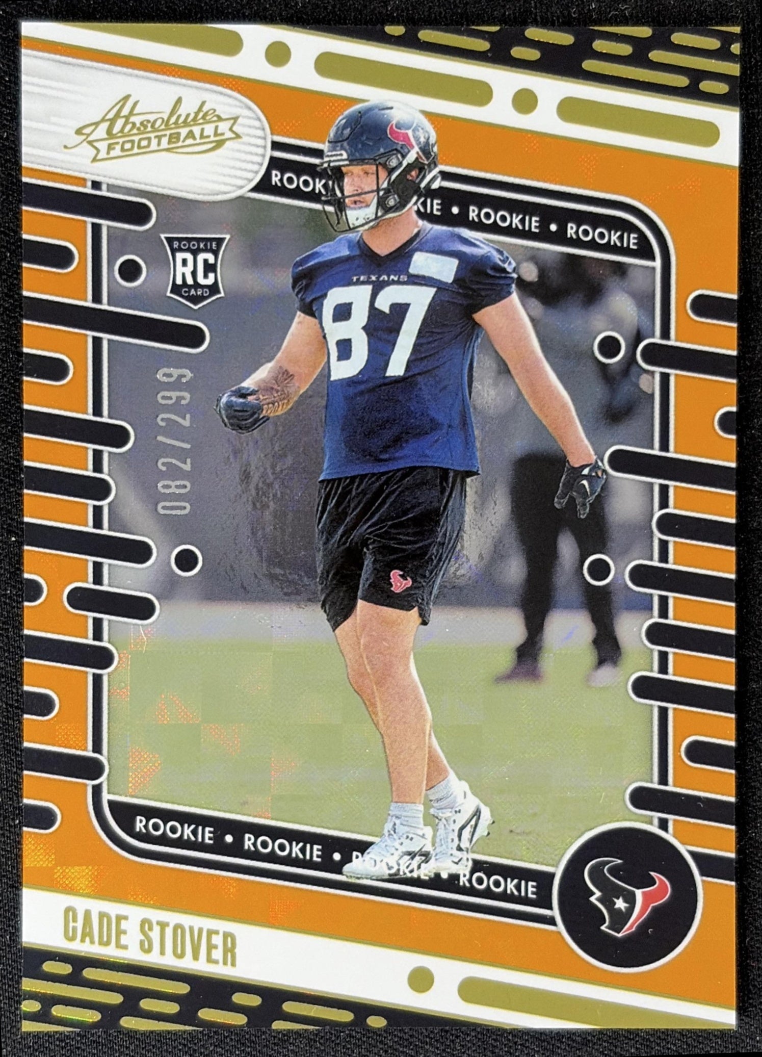 Cade Stover 2024 Panini Absolute Rookies Orange Mosaic /299 Texans