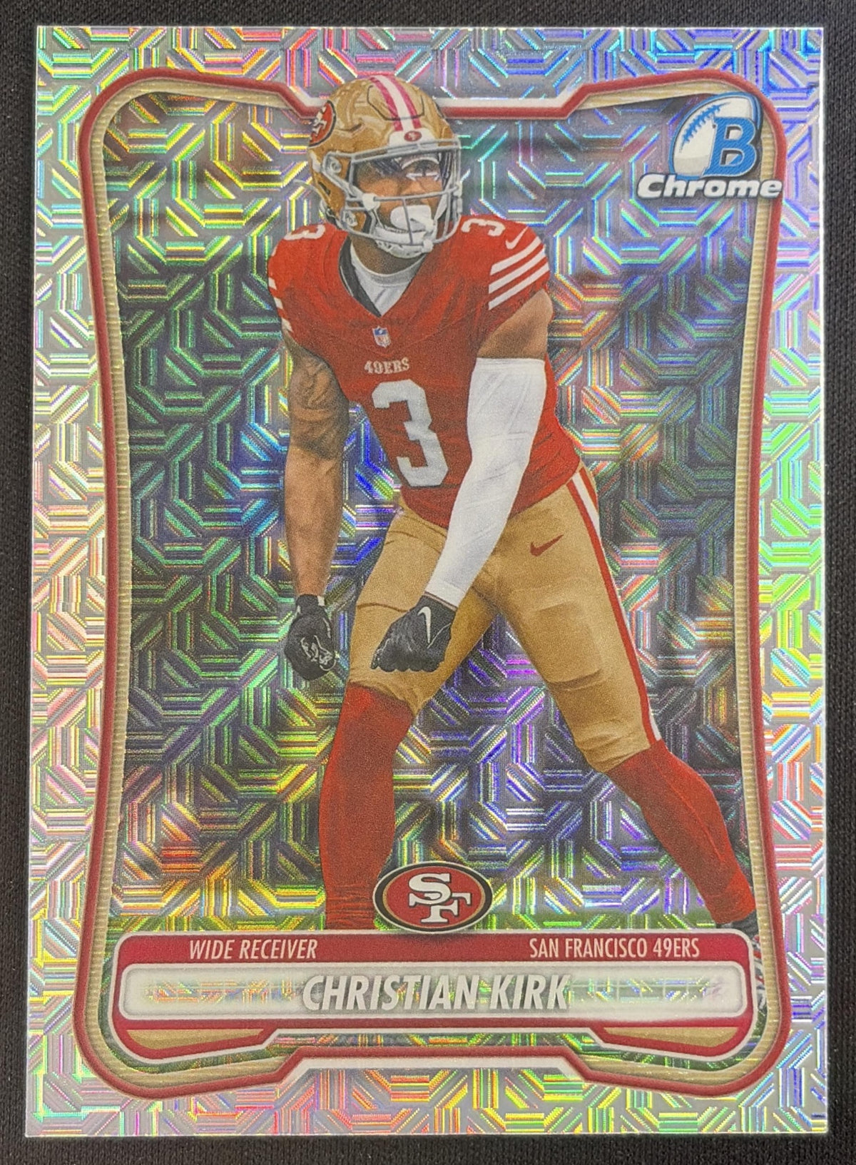 Christian Kirk 2026 Bowman Chrome NFL Mojo Refractor 49ers Sports Trading Card
