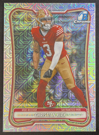 Christian Kirk 2026 Bowman Chrome NFL Mojo Refractor 49ers Sports Trading Card