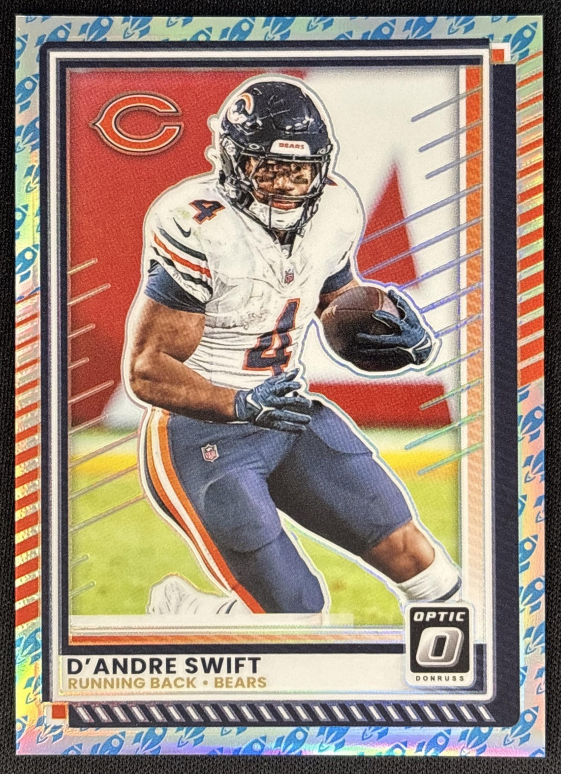 D'Andre Swift 2025 Panini Donruss Optic Rocket Prizm Bears Sports Trading Cards