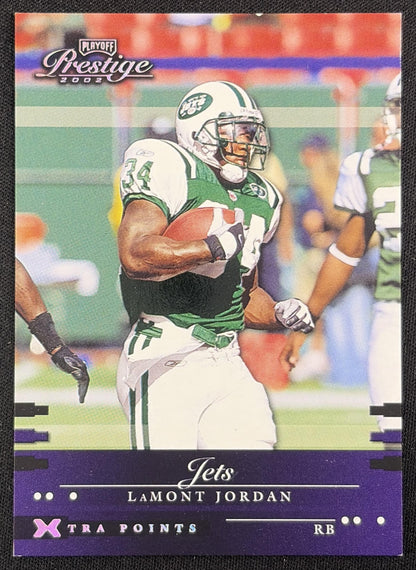 LaMont Jordan 2002 Playoff Prestige Xtra Points Green /150 Jets