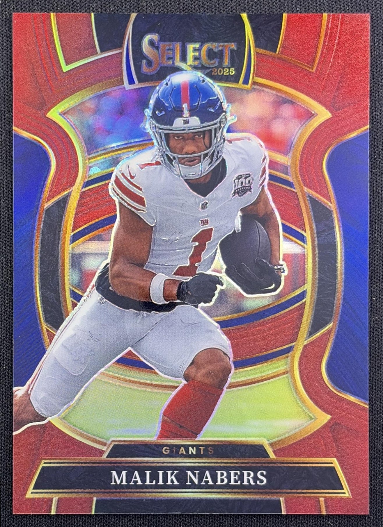 Malik Nabers 2025 Panini Select Concourse Maroon Prizm /149 Giants New York Giants