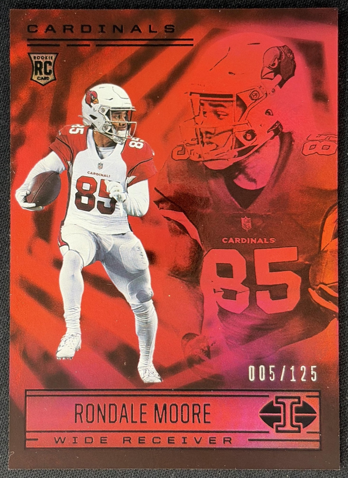 Rondale Moore 2021 Panini Illusions Trophy Collection Ruby /125 Cardinals front
