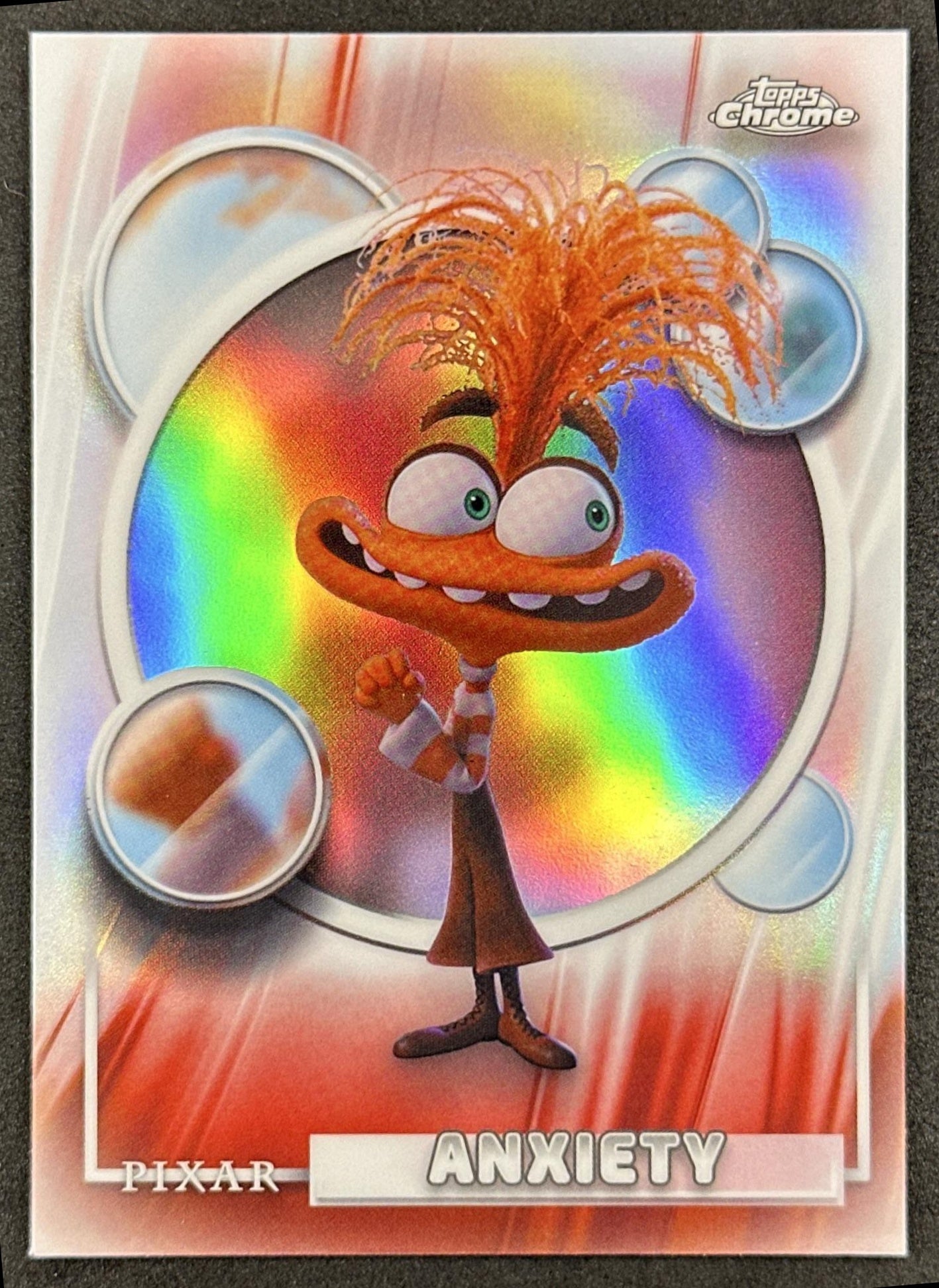 Anxiety 2026 Topps Chrome Disney Refractor Inside Out 2 Front