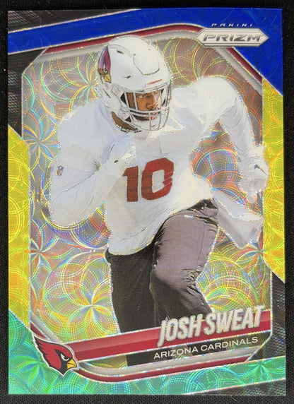 Josh Sweat 2025 Panini Prizm Choice Blue Yellow & Green Cardinals