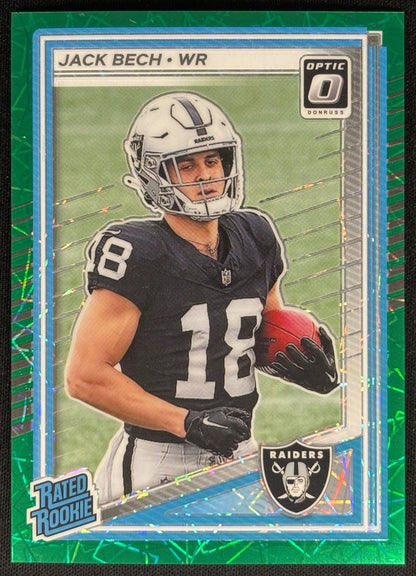 Jack Bech 2025 Donruss Optic Rated Rookie Green Velocity Prizm Raiders Default Title Football