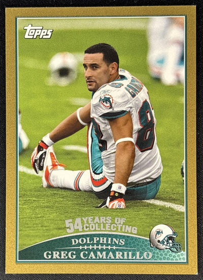 Greg Camarillo 2009 Topps Gold /2009 Dolphins Sports Trading Cards