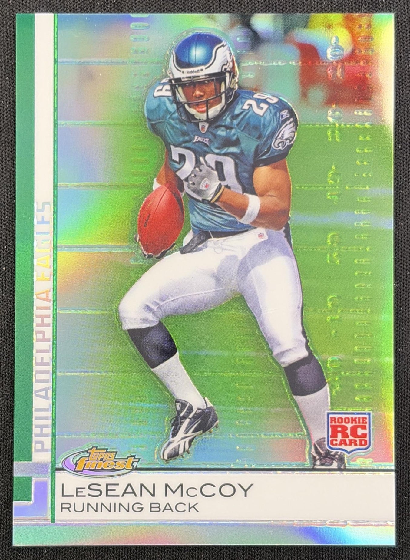 LeSean McCoy 2009 Topps Finest Green Refractor /199 Eagles Philadelphia Eagles