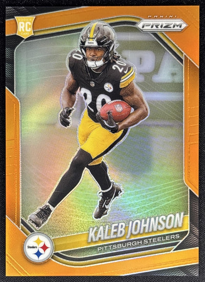 Kaleb Johnson 2025 Panini Prizm Orange /249 Steelers