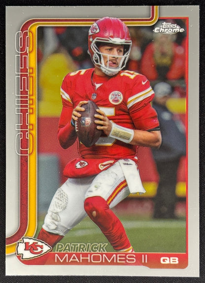Patrick Mahomes II 2025 Chrome Chiefs Sports Trading Cards