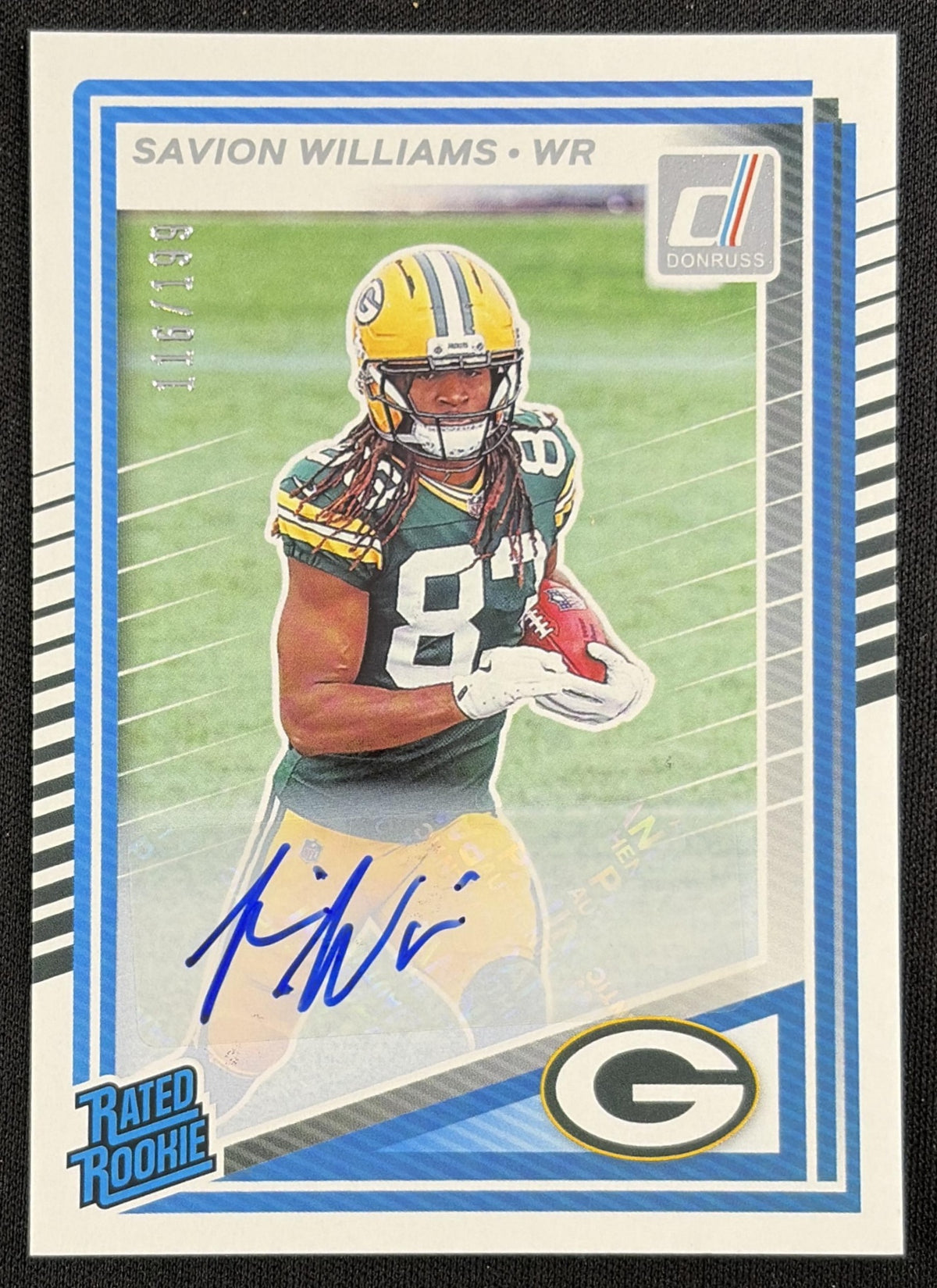 Savion Williams 2025 Panini Donruss Rated Rookie Auto /199
