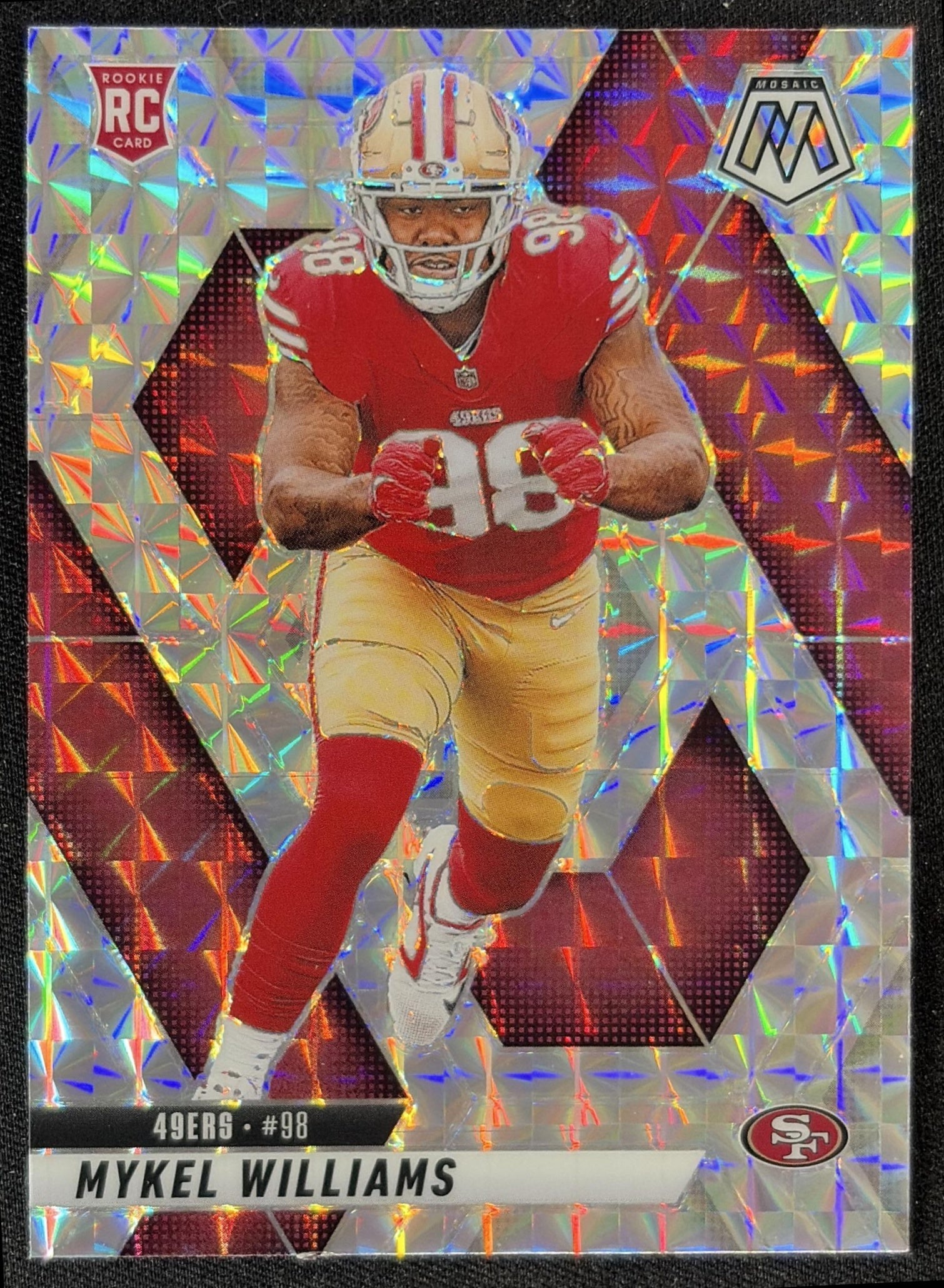 Mykel Williams 2025 Panini Mosaic Rookies Mosaic Prizm 49ers