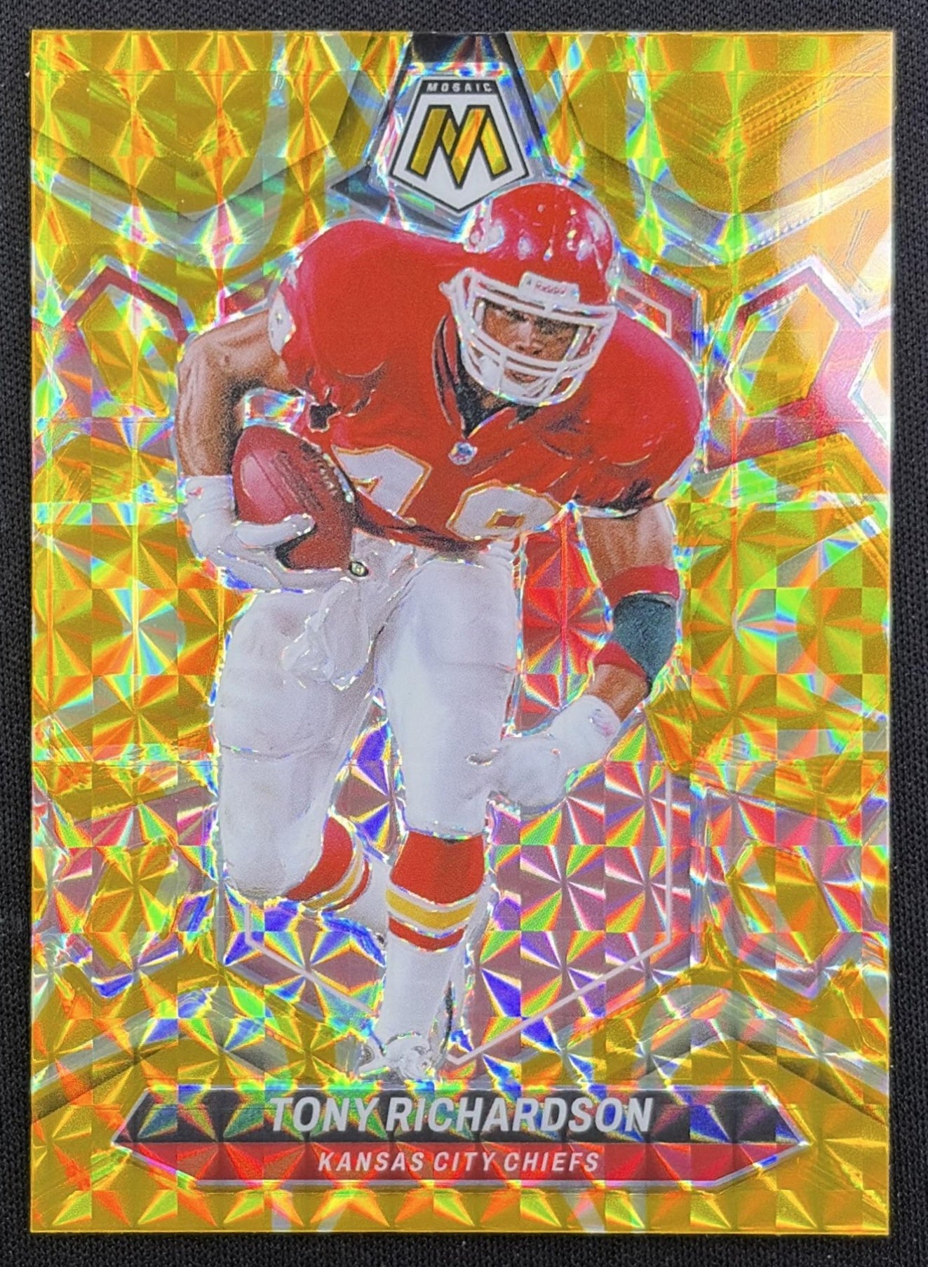Tony Richardson 2024 Panini Mosaic Reactive Yellow Prizm Chiefs