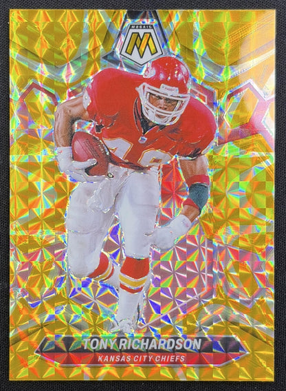 Tony Richardson 2024 Panini Mosaic Reactive Yellow Prizm Chiefs