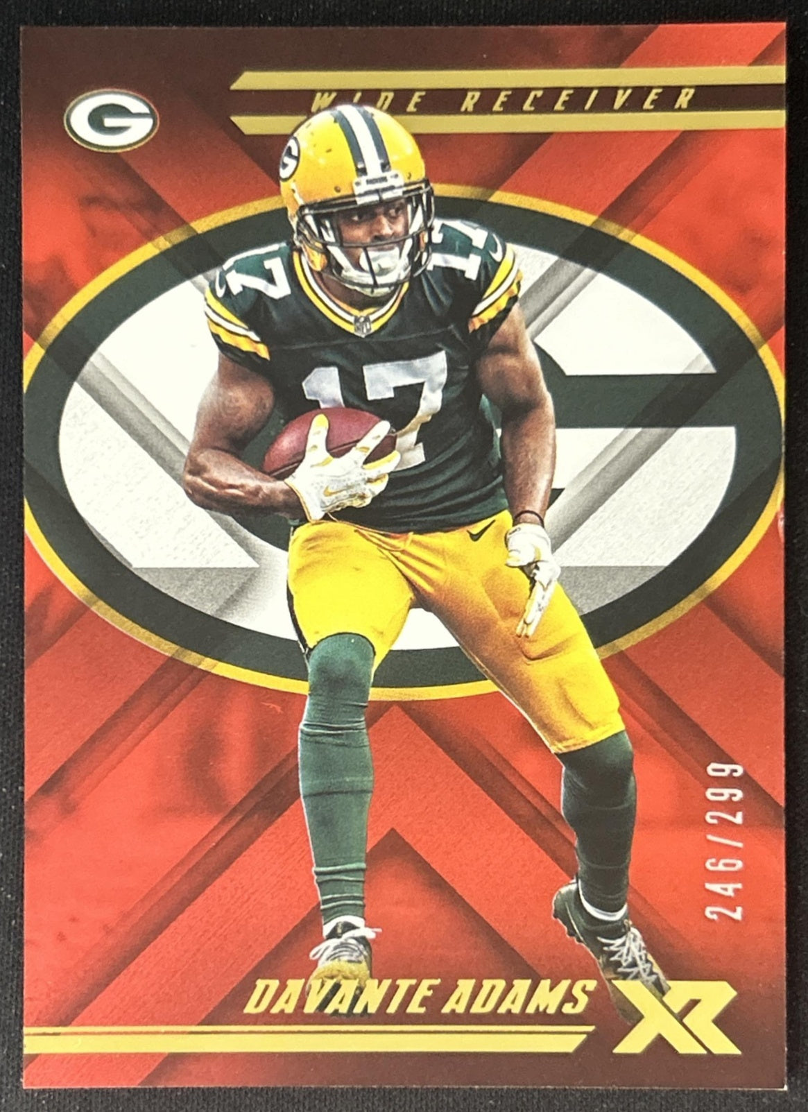 Davante Adams 2018 Panini XR Red /299 Packers front