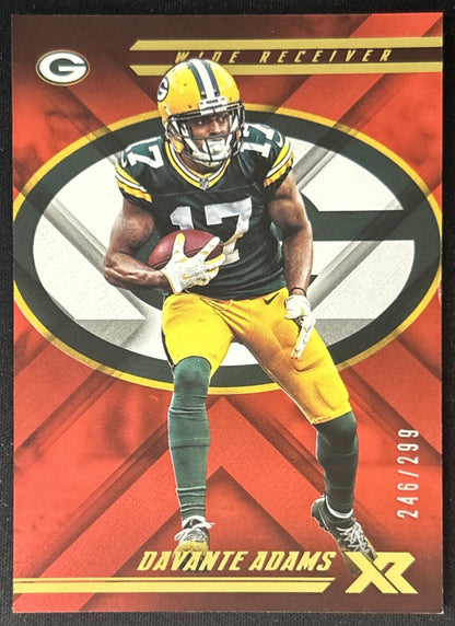 Davante Adams 2018 Panini XR Red /299 Packers front
