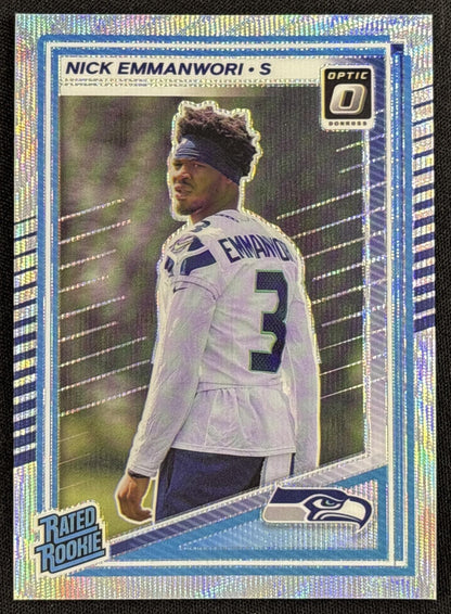 Nick Emmanwori 2025 Panini Donruss Optic Rated Rookie Wave Prizm /300 Seahawks