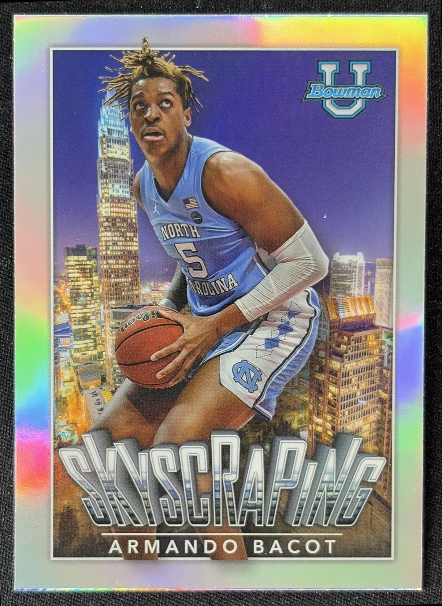 Armando Bacot 2022 Bowman Chrome University Skyscraping Tar Heels