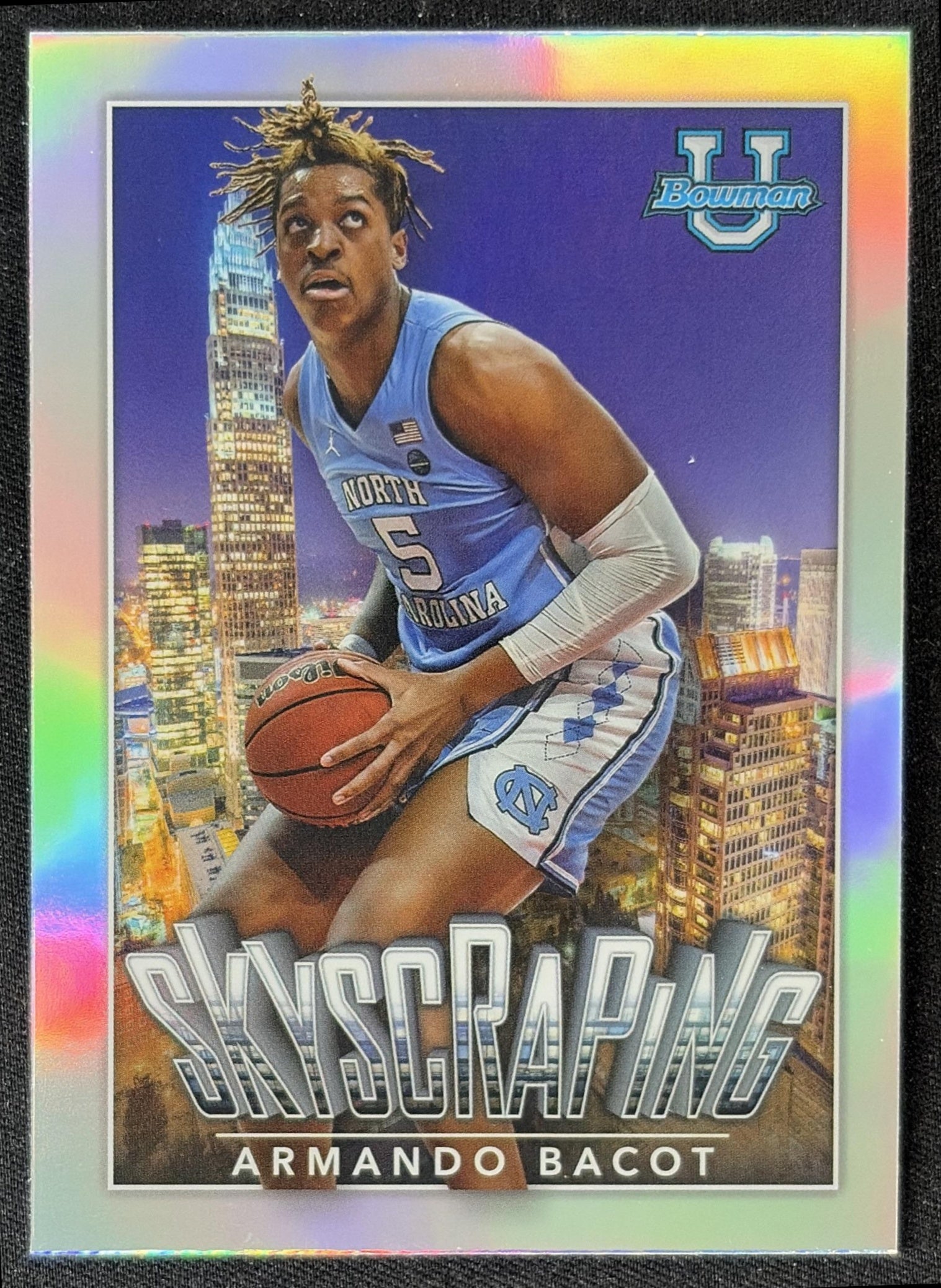 Armando Bacot 2022 Bowman Chrome University Skyscraping Tar Heels