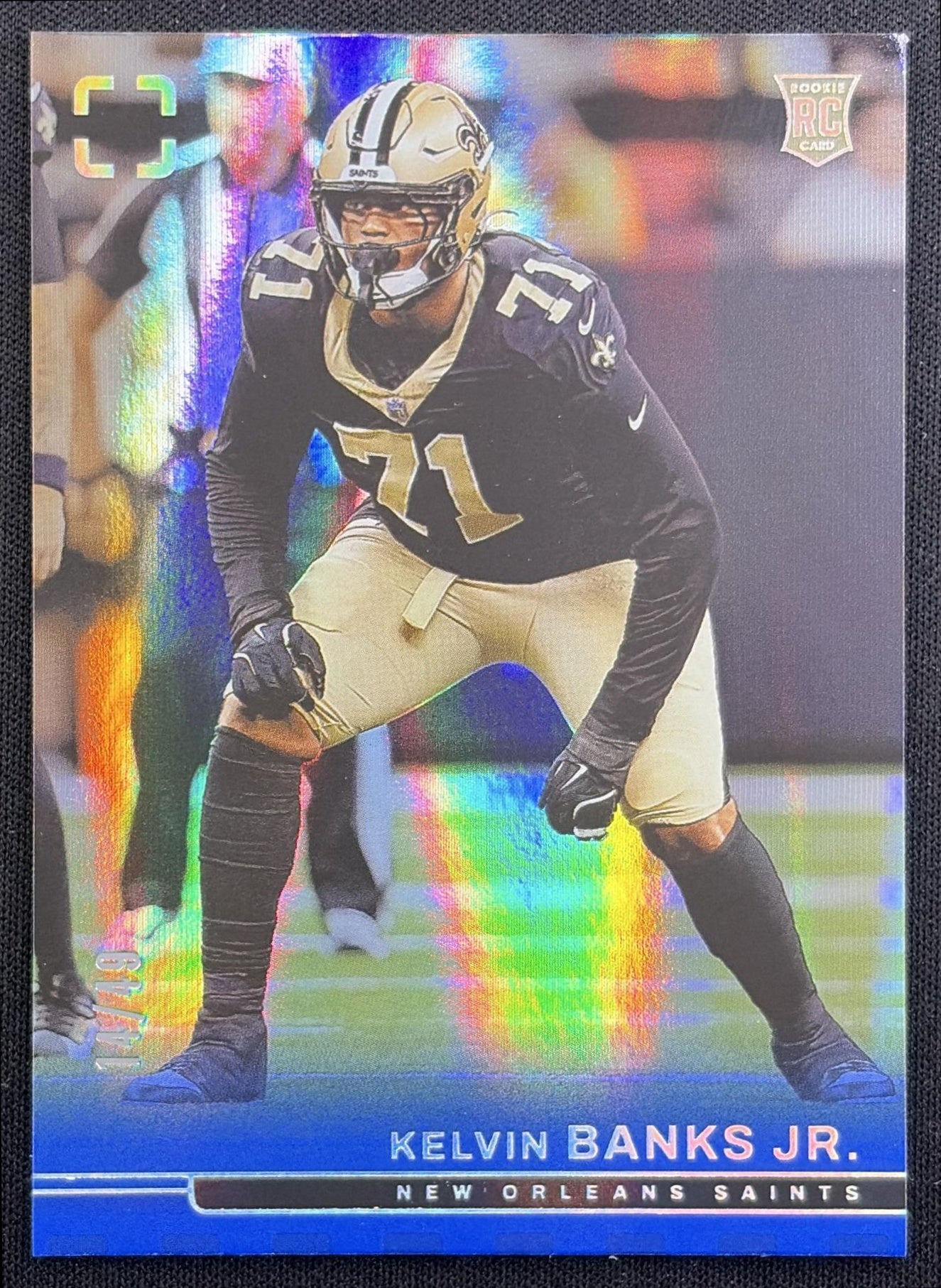 Kelvin Banks Jr. 2025 Panini PhotoGenic Rookies Blue /49 Saints New Orleans Saints