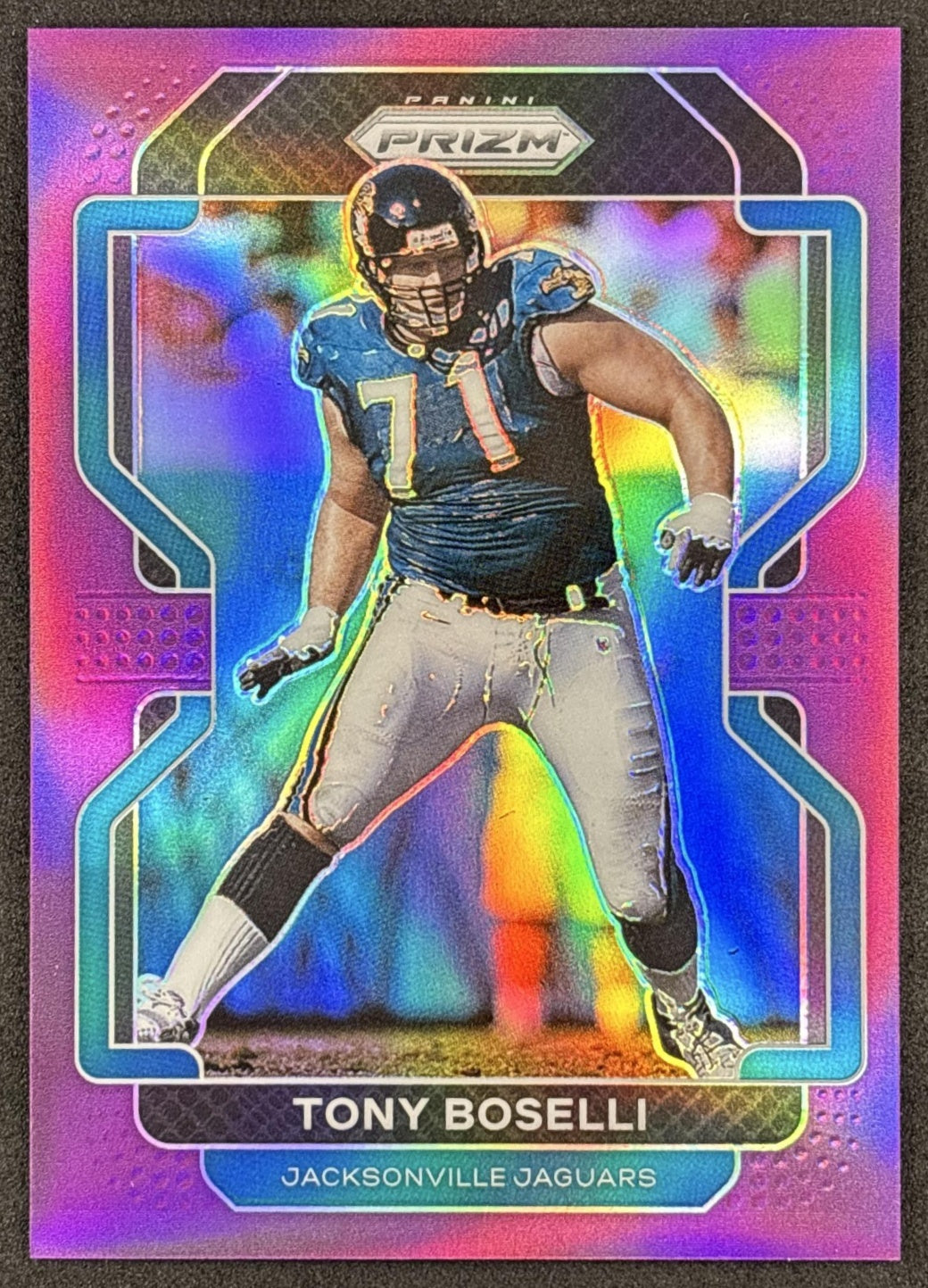 Tony Boselli 2021 Panini Prizm Purple /125 Jaguars front