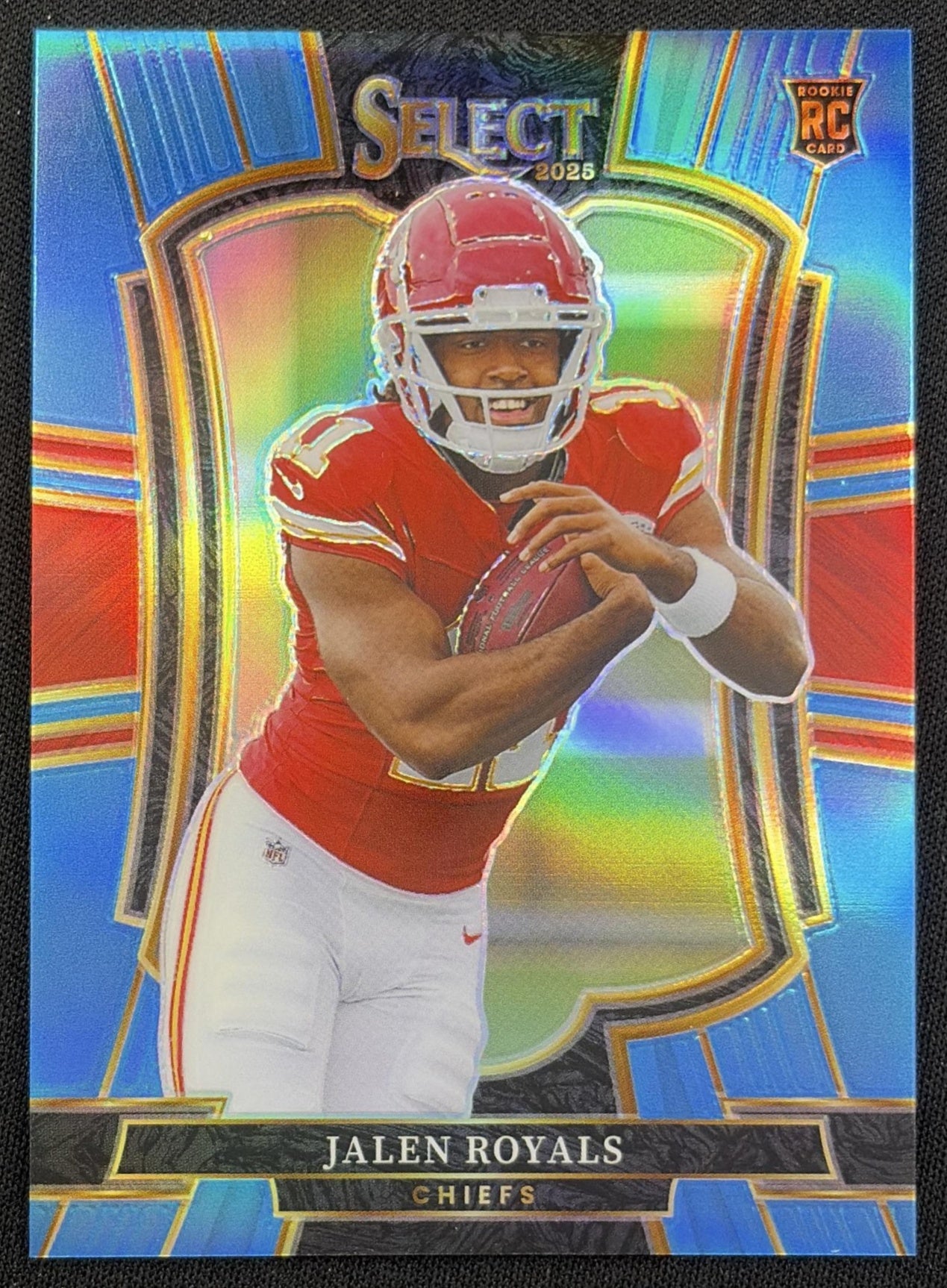 Jalen Royals 2025 Panini Select Premier Level Light Blue Prizm /99 Chiefs Kansas City Chiefs