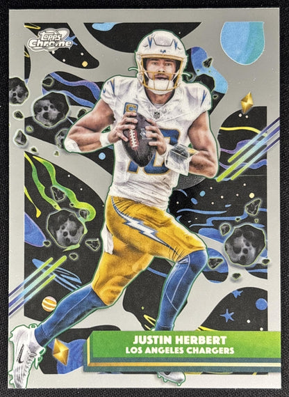 Justin Herbert 2025 Topps Cosmic Chrome Chargers front