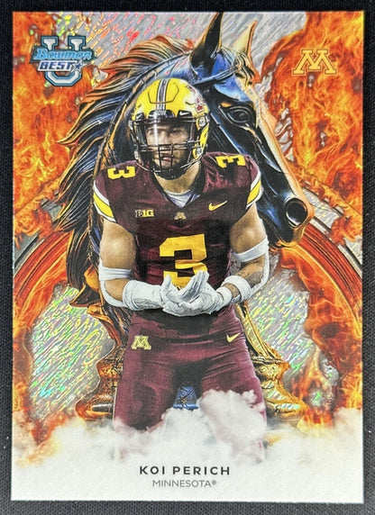 Koi Perich 2025 Best University Workhorse Shimmer Refractor Golden Gophers Vikings Default Title Sports Trading Cards