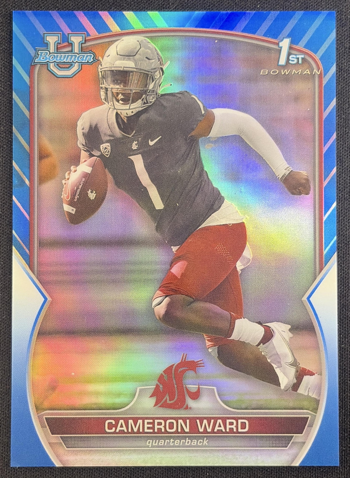 Cameron Ward 2022 Bowman University Chrome Blue Refractor /199 Sports Trading Card